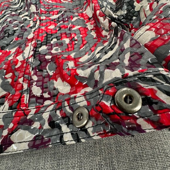 Hearts of Palm Woman Jacket Plus 18W Shiny Retro Stretch Collared Buttons - Picture 14 of 15